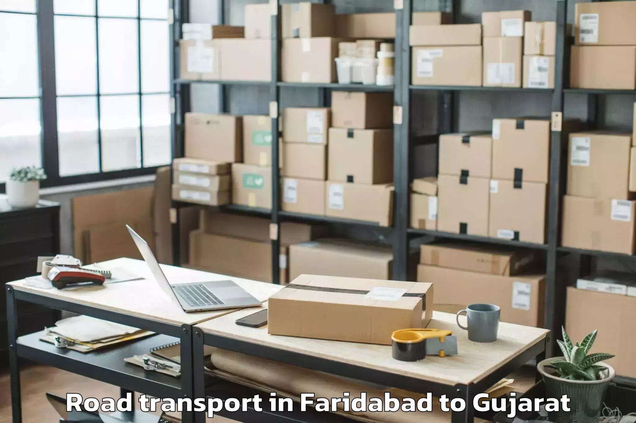 Faridabad to Balasinor Road Transport